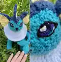 Vaporeon Amigurumi Pattern step 2 - assembly progress