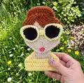 Crochet Girl Portrait Pattern step 1 - construction progress