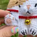 Calico Cat Amigurumi Pattern step 2 - assembly progress