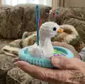 Duck and Goose Trinket Tray Amigurumi Pattern step 2 - assembly progress