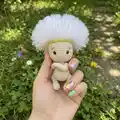 Baby Dandelion Amigurumi Pattern step 2 - assembly progress