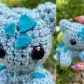 Bulbasaur Amigurumi Pattern step 2 - assembly progress