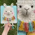 Wall Hanging Decor Lama Amigurumi Pattern step 3 - details and accessories