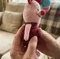 The Piglet Amigurumi Pattern step 2 - assembly progress