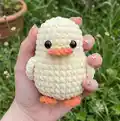 Duck No Sew Amigurumi Pattern step 1 - construction progress