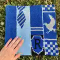 Ravenclaw Afghan Pattern step 4 - final assembly and finishing
