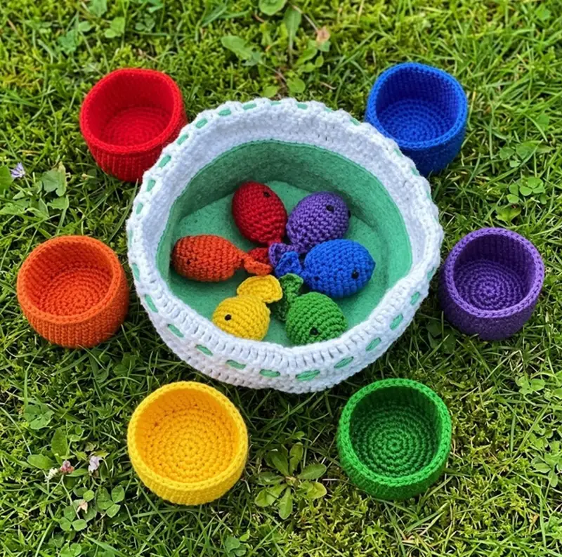 Complimentary Intermediate crochet pattern: Fishing Set Amigurumi Pattern - Simple to follow guide