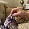 Bernat Alize EZ Baby Blanket Pattern step 2 - assembly progress