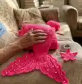 Mermaid Costume Crochet Pattern step 4 - final assembly and finishing
