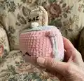 Kitty Toaster Amigurumi Pattern step 2 - assembly progress
