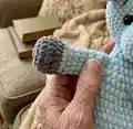 Hippo Lovey Amigurumi Pattern step 3 - details and accessories