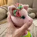 Millie the Melon Pig Amigurumi Pattern step 3 - details and accessories