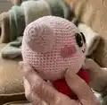 Kirbi Amigurumi Pattern step 2 - assembly progress