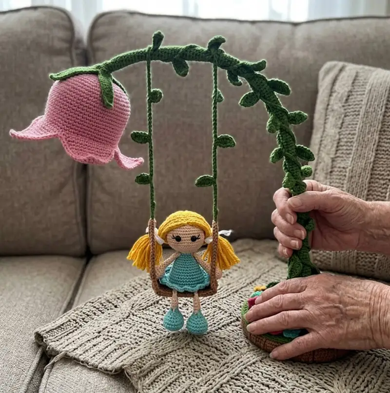 Complimentary Intermediate crochet pattern: Flower Garden Lamp Amigurumi Pattern - Simple to follow guide