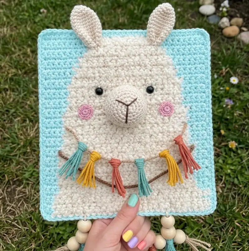 Complimentary Intermediate crochet pattern: Wall Hanging Decor Lama Amigurumi Pattern - Simple to follow guide