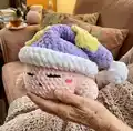 Sleeping Pink Puff (Sleeping Kirby) Amigurumi Pattern step 4 - final assembly and finishing