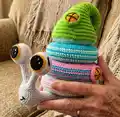 Snail Stacking Toy Amigurumi Pattern step 1 - construction progress