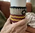 Harry Potter Cup Cozy Pattern step 2 - assembly progress