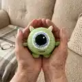 Mike Wazowski Amigurumi Pattern step 1 - construction progress