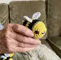 Crocheted Bumblebee Amigurumi Pattern step 4 - final assembly and finishing