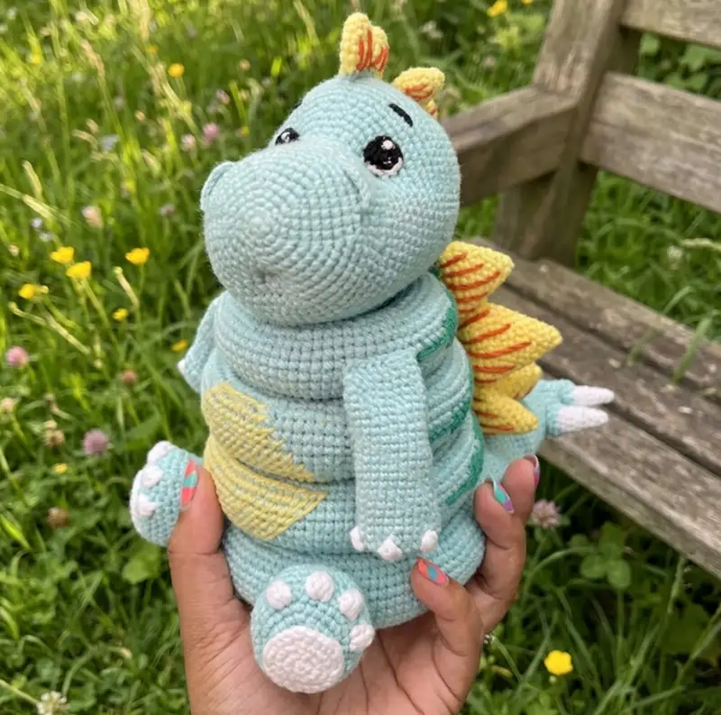 Complimentary Intermediate crochet pattern: Stegosaurus Amigurumi Pattern - Simple to follow guide