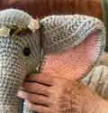 The Elephant Queen Amigurumi Pattern step 2 - assembly progress