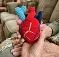 Anatomical Heart Amigurumi Pattern step 4 - final assembly and finishing