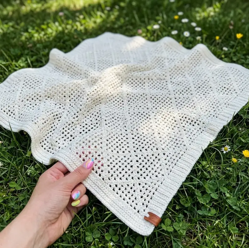 Complimentary Intermediate crochet pattern: Baby Summer Blanket Crochet Pattern - Simple to follow guide