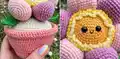 Little Floweret Amigurumi Pattern step 2 - assembly progress