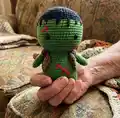 Monster Frankenstein Amigurumi Pattern step 1 - construction progress