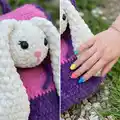 Plush Backpack Bunny Amigurumi Pattern step 2 - assembly progress