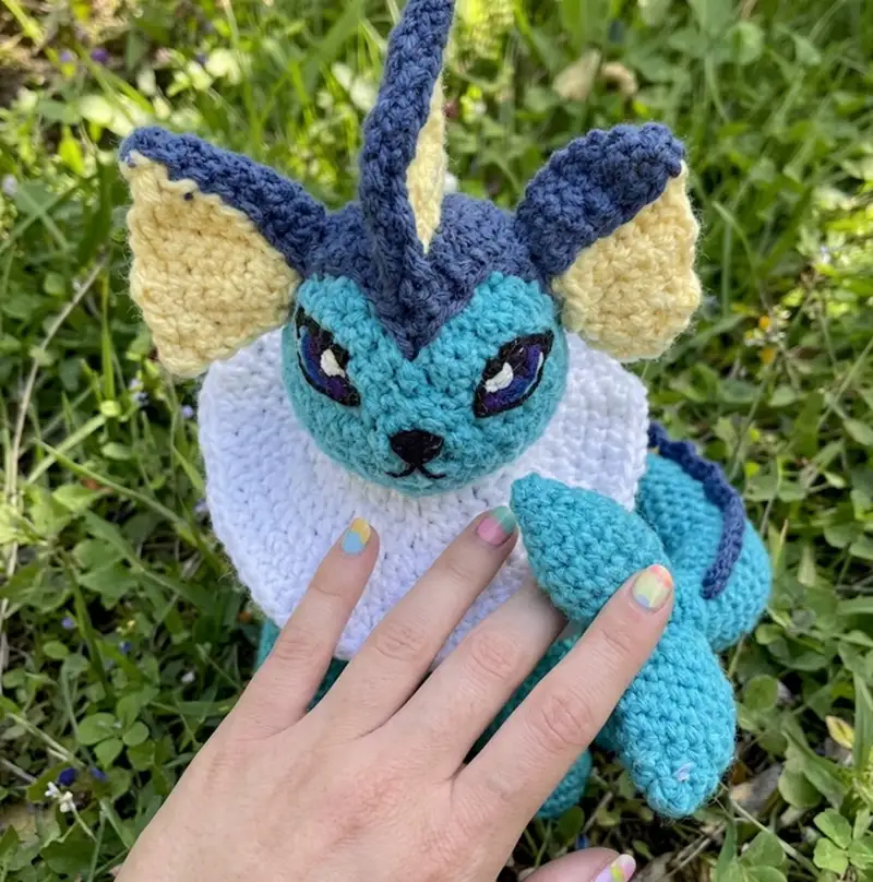 Complimentary Intermediate crochet pattern: Vaporeon Amigurumi Pattern - Simple to follow guide
