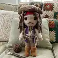 Jack Sparrow Amigurumi Pattern step 3 - details and accessories