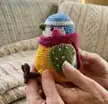 Kingfisher Amigurumi Pattern step 2 - assembly progress