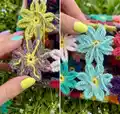 Crochet Flower Blanket Pattern step 4 - final assembly and finishing