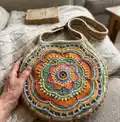 Boho Flower Slouch Bag Pattern step 4 - final assembly and finishing