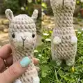 The Bowling Llama Amigurumi Pattern step 3 - details and accessories