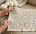 Baby Summer Blanket Crochet Pattern step 1 - construction progress