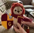 Lion Gryffin Amigurumi Pattern step 4 - final assembly and finishing