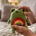 Crochet Pride Frog Amigurumi Pattern step 4 - final assembly and finishing