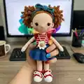 Curly-Haired Doll Amigurumi Pattern step 3 - details and accessories