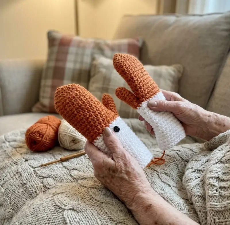 Complimentary Beginner Friendly crochet pattern: Goose Mittens Pattern - Simple to follow guide