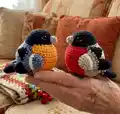 Bullfinch Amigurumi Pattern step 1 - construction progress