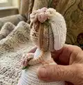 Reversible Flower Bouquet & Bride Amigurumi Pattern step 2 - assembly progress