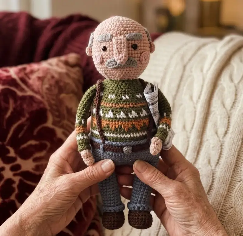 Complimentary Intermediate crochet pattern: Grandpa Crochet Toy Pattern - Simple to follow guide