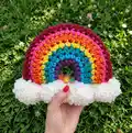 Brighten Your Day Crochet Rainbow Stuffie Amigurumi Pattern step 1 - construction progress