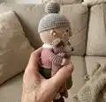 Grandma Amigurumi Pattern step 2 - assembly progress