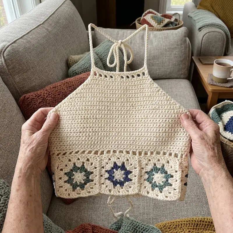 Complimentary Beginner Friendly crochet pattern: Hepatica Granny Top Pattern - Simple to follow guide