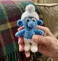 Smurf Amigurumi Pattern step 4 - final assembly and finishing