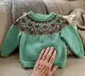 Pepper the Fox Sweater Pattern step 1 - construction progress